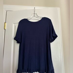 Altar’d State Navy ruffled top